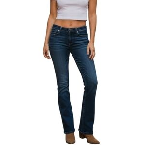 Abercrombie Fitch Madison Jeans Women 2R 26x33 Blue Low Rise Bootcut Stretch Y2K